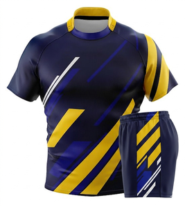 Ensembles d'uniformes de rugby en polyester imprimés par transfert thermique, personnalisés, confortables et respirants, grandes tailles, collection 2026, vente en gros, Front League - Product Image 5