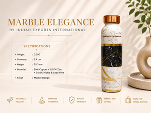 IEI 24. 1-Liter Pure Copper Enamel Finish Water Bottle Eco-Friendly Portable. ( Certified pure copper ) - Product Image 2