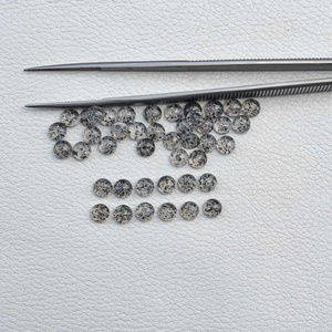 Pierre de soleil noire naturelle Cabochons ronds de 4mm Pierre de guérison en vrac Pierre de soleil de bonne qualité Pierre semi-précieuse polie à vendre - Product Image 1