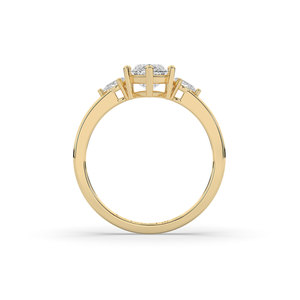 แหวนเพชรทรงมาร์คีส์เจียระไนแบบบริลเลียนท์ 2.10 กะรัต เพาะเลี้ยงในห้องปฏิบัติการ ตัวเรือนทองคำแท้ 14K แหวนหมั้นสุดหรูสำหรับผู้หญิง - Product Image 4