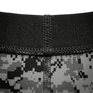 <b>Men's</b> <b>Compression</b> <b>Shorts</b> Mid Waist Breathable Quick Dry 100% Polyester Canvas Drawstring Closure Sporty Style - Product Image 5
