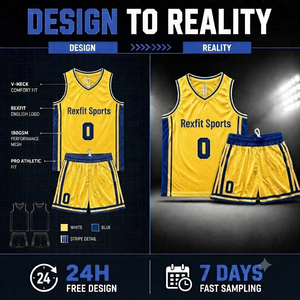 Riexfit Sports - Conjunto de Uniforme de Baloncesto para Hombre, Ropa Deportiva de Baloncesto, Camiseta de Baloncesto con Estampado Sublimado - Product Image 4