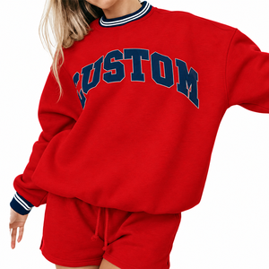 Sweat-shirt à col montant pour femme, fabriqué en usine par un fabricant professionnel, impression personnalisée, design doublé automne/hiver, 100% coton à l'avant - Product Image 3