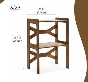 Étagère de salle de bain en bois à 3 niveaux, design minimaliste, unité de rangement avec barre porte-serviettes, organisateur gain de place pour les essentiels de bain - Product Image 6