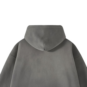 เสื้อฮู้ดซิปสำหรับผู้ชายผ้าฟลีซ Hoodie2026ผ้าฝ้ายย้อมสีล้วนสำหรับฤดูหนาวปรับแต่งได้เต็มที่100% - Product Image 6