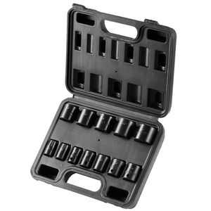 Set di 12 Chiavi a Bussola a Impatto SAE 3/8" per Riparazione Auto, Facili da Leggere, da 5/16" a 1", in Acciaio al Cromo-Molibdeno a 6 Punte - Product Image 1