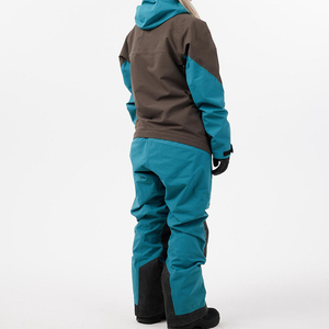 Unisex Winter <b>Ski</b> Suit One-Piece Hooded Fur Collar <b>Ski</b> Jumpsuit Snowsuit Waterproof Windproof Zipper Closure Outdoor Sports Coat - Product Image 2