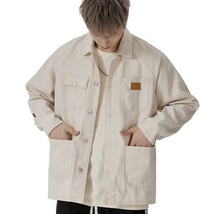 Veste de mode pour homme, haute qualité, personnalisée, décontractée, avec logo brodé, manches longues, en coton sergé, pour un look professionnel et sportif - Product Image 2