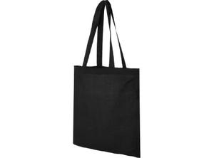 Grand sac fourre-tout en toile noire avec poignées longues pour le shopping quotidien, impression de logo personnalisée - Product Image 3