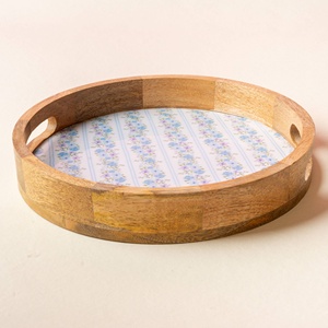 Plateaux décoratifs rustiques et de style farmhouse, plateau en bois émaillé imprimé - Product Image 6