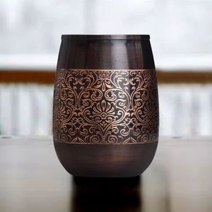 Vaso de Cobre Antiguo de 250 ml para Agua Potable, Precio al por Mayor, Personalizable para Hogar, Oficina y Uso en Exteriores, Radhe Enterprise - Product Image 5