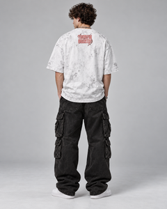 T-shirt Thorfin Industry en jersey de coton surdimensionné, uni, style streetwear pour homme, à manches courtes, imprimé, col rond, respirant et écologique - Product Image 2