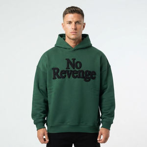 Sweat-shirt à capuche oversize personnalisé pour homme, imprimé 3D en relief, en molleton épais, style streetwear, vente en gros, fabrication de vêtements - Product Image 1