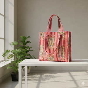 กระเป๋าโท้ทผ้าฝ้ายสีเขียวล้วนสไตล์วินเทจน้ำหนักเบา ดีไซน์สะดวกสบายในการใช้งาน เหมาะสำหรับผู้หญิงทันสมัยใช้ได้ทุกวัน - Product Image 4