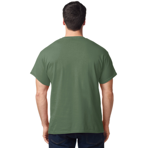 Camiseta para Hombre, Color Verde Jaspeado, Personalizada, de Algodón, Manga Corta, Cuello Redondo, Prenda Lisa para Venta al Por Mayor - Product Image 3