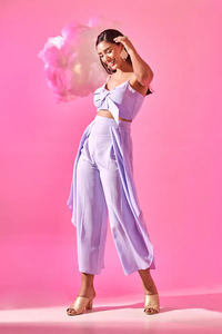 กางเกงขายาวผ้าเครปพรีเมียมสำหรับผู้หญิง เนื้อผ้าน้ำหนักเบา นุ่มสบาย ทรงขากว้าง แฟชั่นทันสมัย เหมาะสำหรับใส่ทำงาน ใส่ลำลอง และใส่ไปงานปาร์ตี้ สั่งซื้อจำนวนมากได้ - Product Image 2