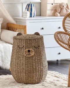 Cesta de Almacenamiento Infantil de Mimbre Natural Hecha a Mano con Diseño de Oso de Peluche, Venta al por Mayor, Ecológica, Hecha en Vietnam - Product Image 4