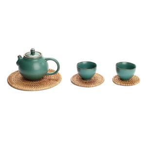 Rattan <b>Trivets</b> Pot Home Wedding Banquet <b>Trivet</b> Woven Placemat 300mm Heat Resistant Table Mats Rattan <b>Trivet</b> - Product Image 2
