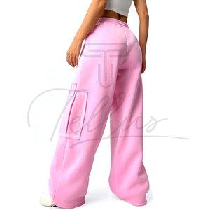 Pantalones Deportivos de Lona Transpirables para Mujer, Diseño Nuevo, Corte Regular, Cintura Elástica, para Gimnasio, Correr, Estilo Informal, Lisos, de Pierna Ancha, para Otoño - Product Image 3