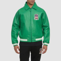 Veste en cuir Avirex à col rabattu pour homme, édition High Street personnalisée, haute qualité, écologique, réversible, collection hiver