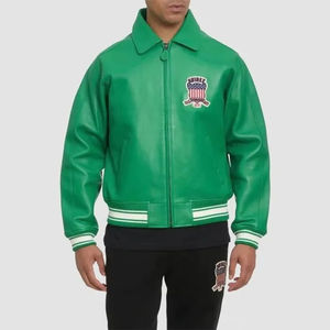 Chaqueta de Cuero Avirex para Hombre, Edición High Street, Cuello Camisero, Colección de Invierno de Alta Calidad, Parte Delantera Impermeable y Transpirable - Product Image 3