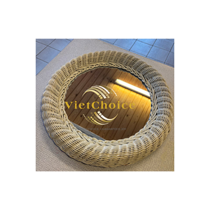 Super Sale Modern Natural Rattan Woven <b>Mirror</b> for Resort Hotel Restaurant from Vietnam - Product Image 1