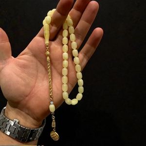 Royal งาช้างเรืองแสงเรซิ่น Tasbih Angel Islamic เป็นมิตรกับสิ่งแวดล้อมหรูหรา misbaha สวดมนต์ลูกปัดแฮนด์เมดของขวัญสุดหรู - Product Image 6