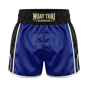 Shorts de boxe Muay Thai personnalisés par sublimation, usine OEM, vente en gros, shorts d'entraînement vierges, vêtements de combat, 100% polyester, durables, unisexes - Product Image 2