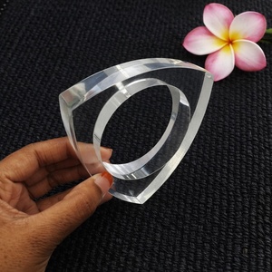 Brazaletes de Tungsteno Transparentes de Primera Calidad, Lisos y Pulidos, Geométricos Vintage, Pulseras de Moda para Mujer - Product Image 4