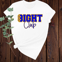 T-shirt SGRHO Eight Club, couleur blanche, lettres grecques personnalisées, tee-shirt de sororité, manches courtes, col rond, décontracté, mode estivale, unisexe