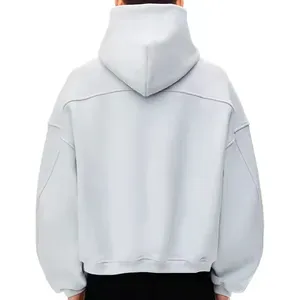 Ensemble survêtement personnalisé pour homme : sweat à capuche et pantalon de survêtement, coupe ample, coupe courte, double fermeture éclair, en coton épais et lourd 2026 - Product Image 5