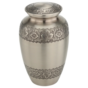 Handcrafted Metal Brass Funeral Cremation Urn Large Adult Urns for Human Ashes Set with Matching Token <b>Keepsake</b> Wholesale Urns - Product Image 2