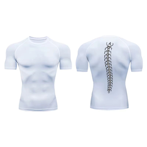 <b>Men</b> Rash Guard Graphic <b>Compression</b> <b>Shirts</b> <b>for</b> <b>Men</b> Gym Workout Athletic Quick Dry Tshirt Tops Training Running Under Flexibility - Product Image 3