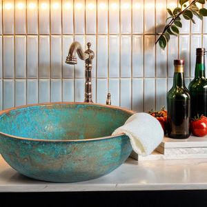 Lavabo de Cobre Artesanal Heritage, Lavabo Decorativo Tradicional, Elemento de Diseño Interior de Lujo - Product Image 5