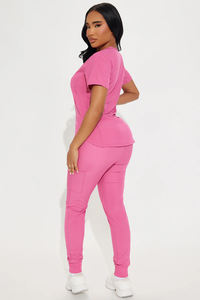 Uniformes Médicos Personalizados con Logotipo para Mujer, Conjuntos de Uniformes para Hospital, 94% Poliéster, 6% Spandex, Detección de Agujas - Product Image 3