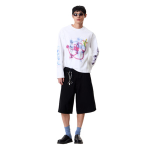 Camiseta Premium de Manga Larga con Cuello Redondo, 240 g/m², 100% Algodón Jersey, Logotipo con Impresión Digital Frontal, Diseño Tie-Dye, Anti-Encogimiento, para Hombre - Product Image 1