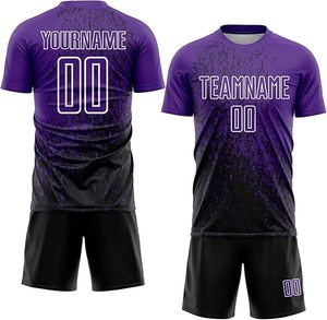 ชุดเสื้อฟุตบอลสีชมพูไล่เฉดสีดำแบบซับลิเมชั่น ระบายเหงื่อได้ดี คอกลม แขนสั้น สำหรับผู้ใหญ่ ทรงสปอร์ต - Product Image 3
