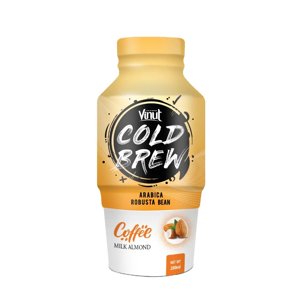 OEM Produktion 280ml VINUT Cold Brew Kaffee getränk mit Mandelmilch