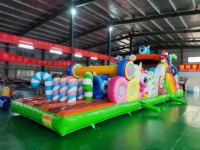 Château Gonflable Commercial Personnalisé en PVC, Monstre Marin QY, 12*3M, Idéal pour Parc d'Aventures - Vente Chaude