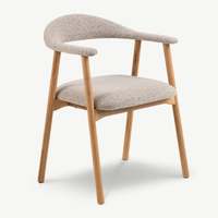 Chaise de salle à manger moderne en teck massif, écologique, avec assise rembourrée, style scandinave, pour appartement, restaurant, maison