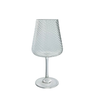 Verre à vin en plastique incassable à tige longue, couleur personnalisée, motif tourbillon - Product Image 2