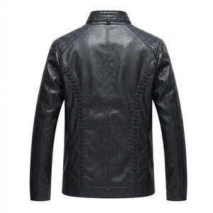 Windproof Regular Sleeve Length <b>Men</b> <b>Leather</b> <b>Jackets</b> Factory Direct Sale OEM Manufactured <b>Men</b> <b>Leather</b> <b>Jackets</b> - Product Image 2
