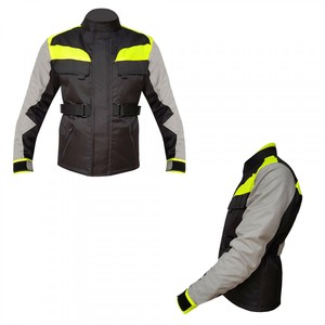 Men's Biker Long Motorcycle Jacket Waterproof Windproof for Touring & Adventuring Winter Textile Motorbike Jacket Black Print - Product Image 3