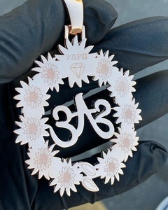 Stylish Silver Plated Moissanite Design <b>Letter</b> Pendant Unisex Hip Hop Fashion <b>Charm</b> Jewelry Pendants - Product Image 2