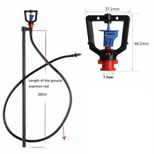 Arroseur à vortex en plastique à connexion rapide pour micro-serre agricole à 360 degrés - Product Image 4