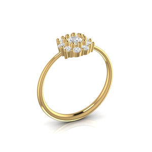 Star Dust 0.50 CT rond laboratoire cultivé bague de fiançailles en diamant jaune blanc or Rose bijoux fins anniversaire saint valentin cadeau bague - Product Image 4