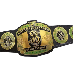 Cinturón de Campeonato WWE Personalizado de Alto Mantenimiento con Diseño Dorado y Verde, Cinturón de Título Personalizado para Fanáticos y Coleccionistas - Product Image 6