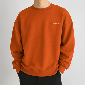Custom Unisex 350GSM 100% Cotton <b>Fleece</b> Oversized <b>Lined</b> Hooded <b>Sweatshirt</b> Long Sleeve Pullover Soft Winter Casual Streetwear - Product Image 2