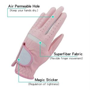 Gants de golf pour hommes de haute qualité, en cuir Cabretta véritable, logo brodé, conçus pour les gauchers - Product Image 4