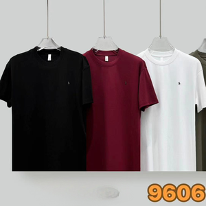 T-shirt personnalisé avec logo, vintage, épaules tombantes, tricoté 100% coton, impression pour hommes, motif lettres délavé à la pierre/acide, séchage rapide - Product Image 1